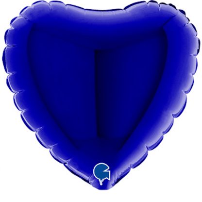 Mini Blue Capri Heart Shape Air-Filled Balloon – 4″ Foil