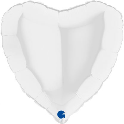 White Heart Balloon - 18" Foil
