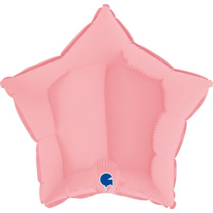 Matte Pink Star Balloon - 18" Foil