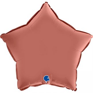 Satin Rose Gold Star Balloon - 18" Foil