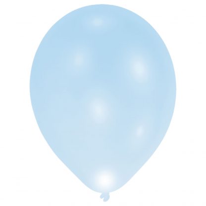 LED Latex Balloons Blue 11"/27cm - 1PKG/5