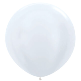 Satin 405 White Balloons - 36" Latex (2ct)