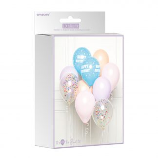 Pastel Happy Birthday DIY Latex Balloon Kits 11"/27cm - 1 PKG/10