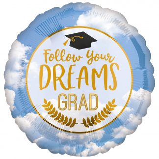 Follow Your Dreams Standard Graduation Balloon - 18" Foil