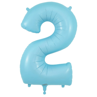 Matt Blue Number 2 Balloon - 34" Foil