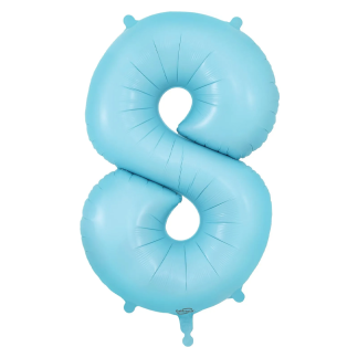 Matt Blue Number 8 Balloon - 34" Foil