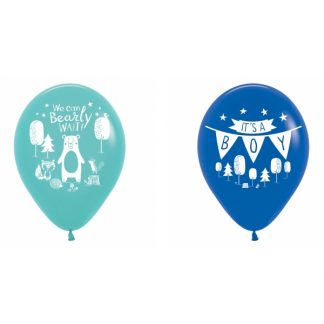 Its a Boy 4 Sided Latex Balloons 11"/28cm - 1 PKG/6