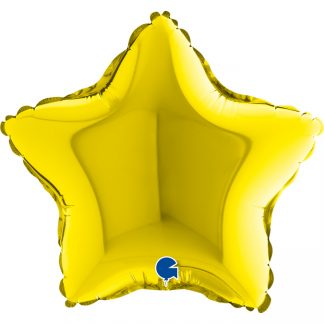 Mini Yellow Star Shape Air-Filled Balloon – 9″ Foil