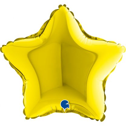 Mini Yellow Star Shape Air-Filled Balloon – 9″ Foil
