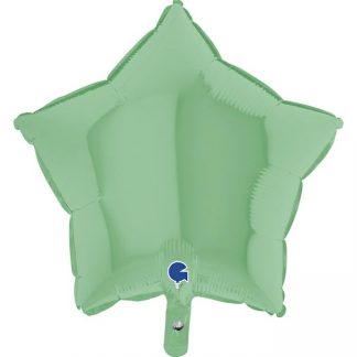 Matte Green Star Balloon - 18" Foil