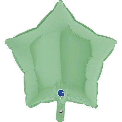 Matte Green Star Balloon - 18" Foil