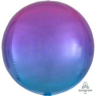 Ombre Pink & Blue Orbz packaged -Foil 15"/38cm w x 16"/40cm h