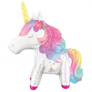 Enchanted Unicorn Airfilled  XL Multi Balloon  - 22"/55cm w x 25"/63cm h