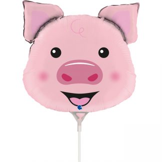 Mini Pig Head Shape Balloon – Foil 14"