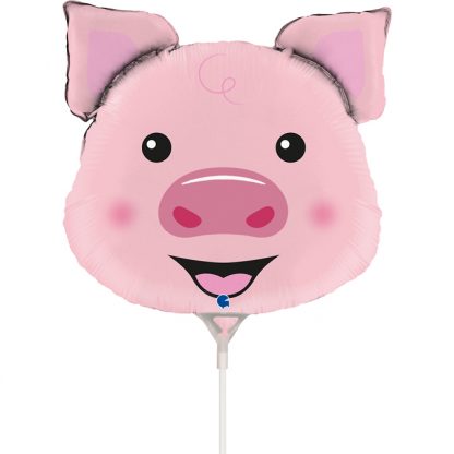 Mini Pig Head Shape Balloon – Foil 14"