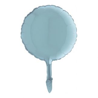 Mini Pastel Blue Round Shape Air-Filled Balloon – 9″ Foil