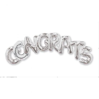 Balloon Bouquet Congrats Silver - 14" Foil