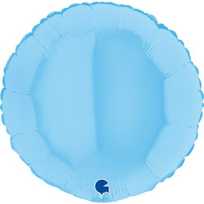 Matt Blue Round Balloon - 18" Foil