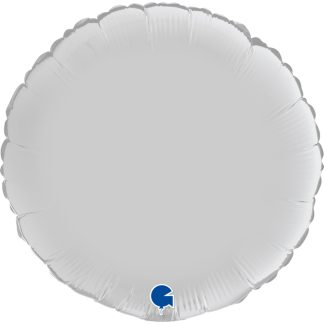 Satin White Round Balloon - 18" Foil
