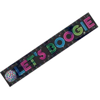 70s Disco Foil Banners 7.6m long - 1 Ct