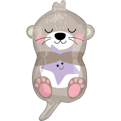 Otterly Adorable Standard Shape Balloons - Foil 13"/33cm w x 23"/58cm