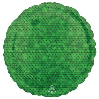 Forest Green Sequins Standard Balloons - 18" foil
