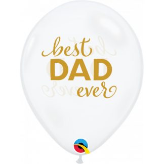 Simply Best Dad Ever Diamond Clear 11" Balloon -  Latex (25ct)