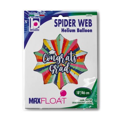 Graduation Bursting Colors Balloon - Foil 18"/45cm