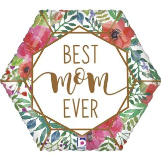 Best Mom Terrarium Balloon - Foil 18"/45cm unpackaged