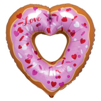 Open Heart Donut SuperShape  - Foil 25"/63cm x 26"/66cm