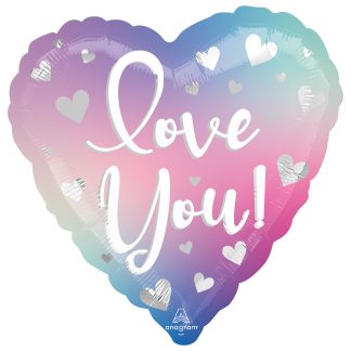 Love You Filtered Ombre Foil Balloons  - Foil 18"