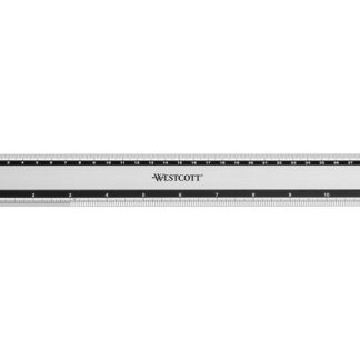 Westcott 12"/30cm Steel Ruler anti slip- (Soft Back)