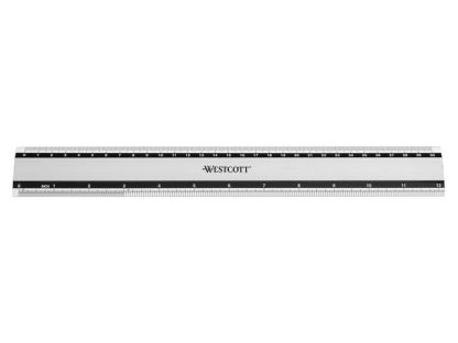 Westcott 12"/30cm Steel Ruler anti slip- (Soft Back)