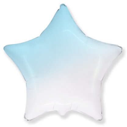 Pastel Gradient Blue Star Ultra Shape Balloons - 28"/71cm X 28"/71cm Foil