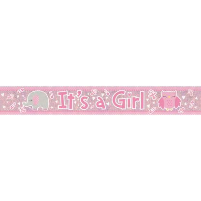 It's a Girl Holographic Banners  2.7m - 6 PC