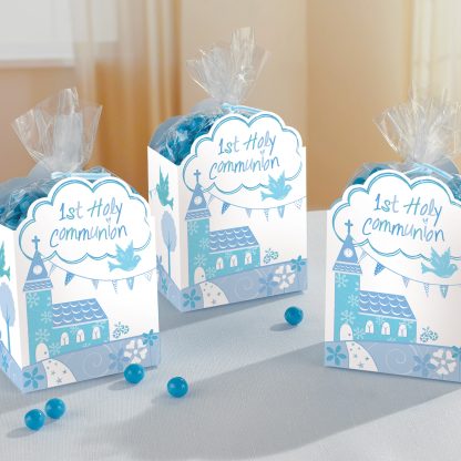 Communion Church Blue Favour Boxes - 7.5cm x 4.5cm - 8 ct