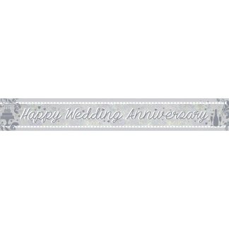 Happy Anniversary Holographic Foil Banners  2.7m - 6 PC