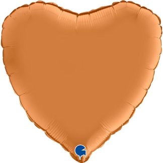 Satin Caramel Heart Balloon - 18" Foil