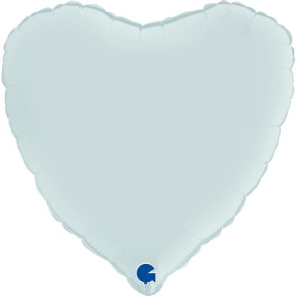 Satin PASTEL BLUE Heart Balloon - 18" Foil