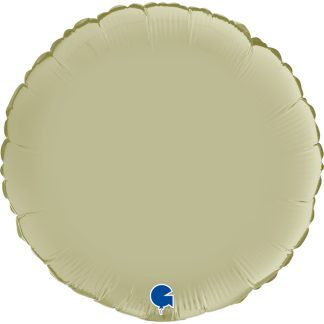 Satin Olive Green Round Balloon - 18" Foil