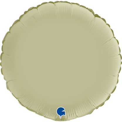 Satin Olive Green Round Balloon - 18" Foil