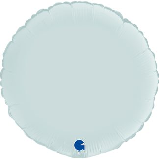 Satin Pastel Blue Round Balloon - 18" Foil