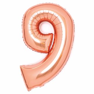 Rose Gold Number 9 Balloon - 34" Foil