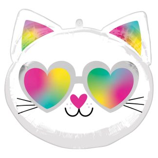 Cool Kitty Standard Junior Shape XL - Foil Balloon 17"/43cm w x 17"/43cm