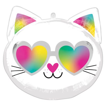Cool Kitty Standard Junior Shape XL - Foil Balloon 17"/43cm w x 17"/43cm