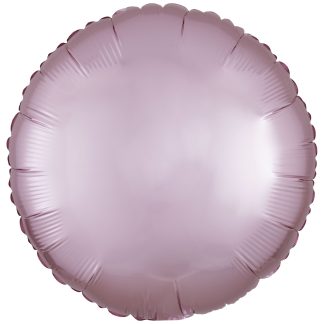 Silk Lustre Pastel Pink Round Standard -  18" Foil (10 Pack) Unpackaged