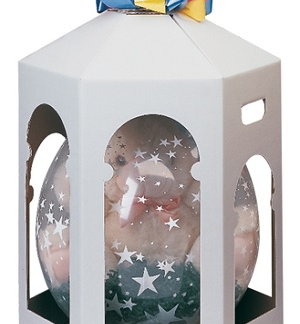 White Pagoda Box for Stuffing Balloons - 2 pack