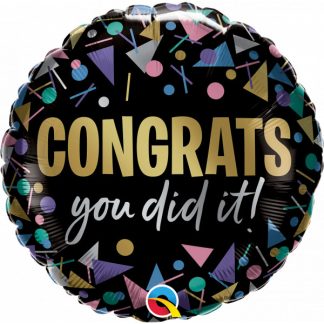 Graduation CONGRATS YOU DID IT! Metallic Balloon - Foil 18"/45cm