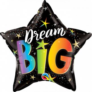 Graduation RAINBOW STARS DREAM BIG  Star shaped Balloon - Foil 20"