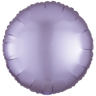 Silk Lustre Pastel Lilac Round Standard -  18" Foil (10 Pack) Unpackaged